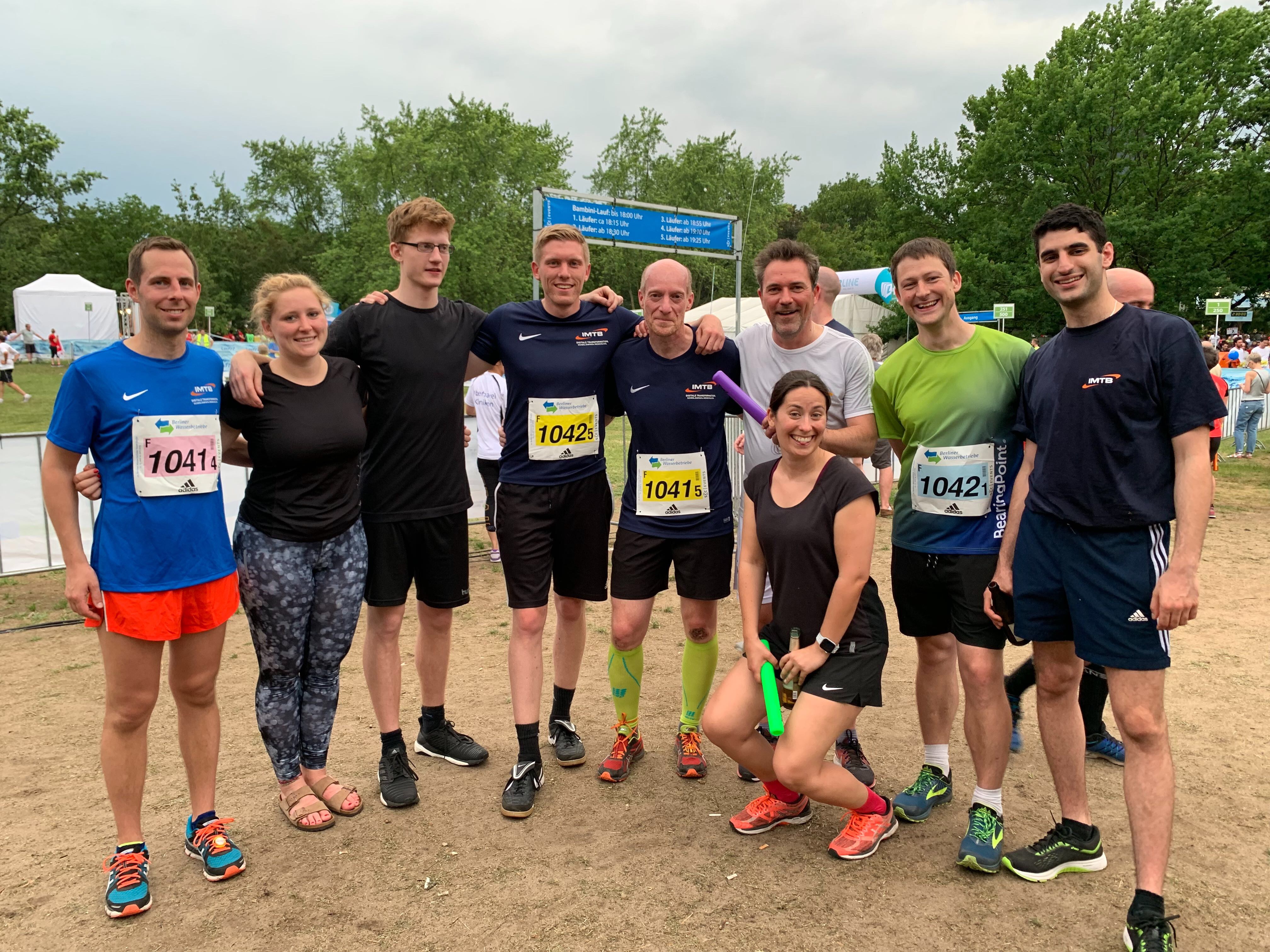 Das Läuferteam der IMTb bei der Teamstaffel 2019